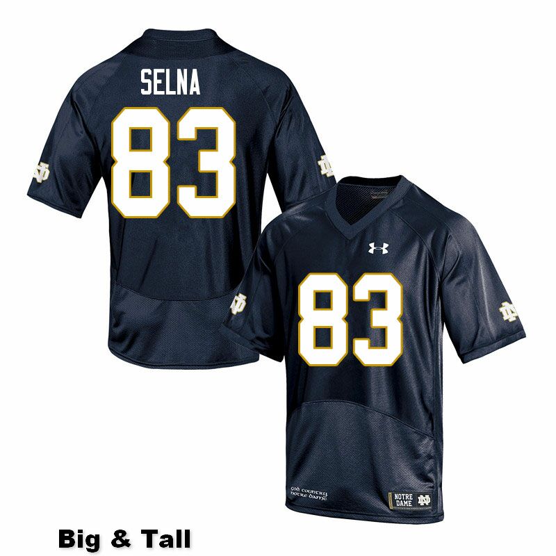 Men's NCAA Notre Dame Fighting Irish #83 Charlie Selna Stitched College Under Armour Authentic Navy Big & Tall Football Jersey NS10H47UF